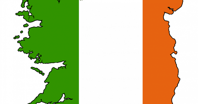 A flag and country image of Ireland